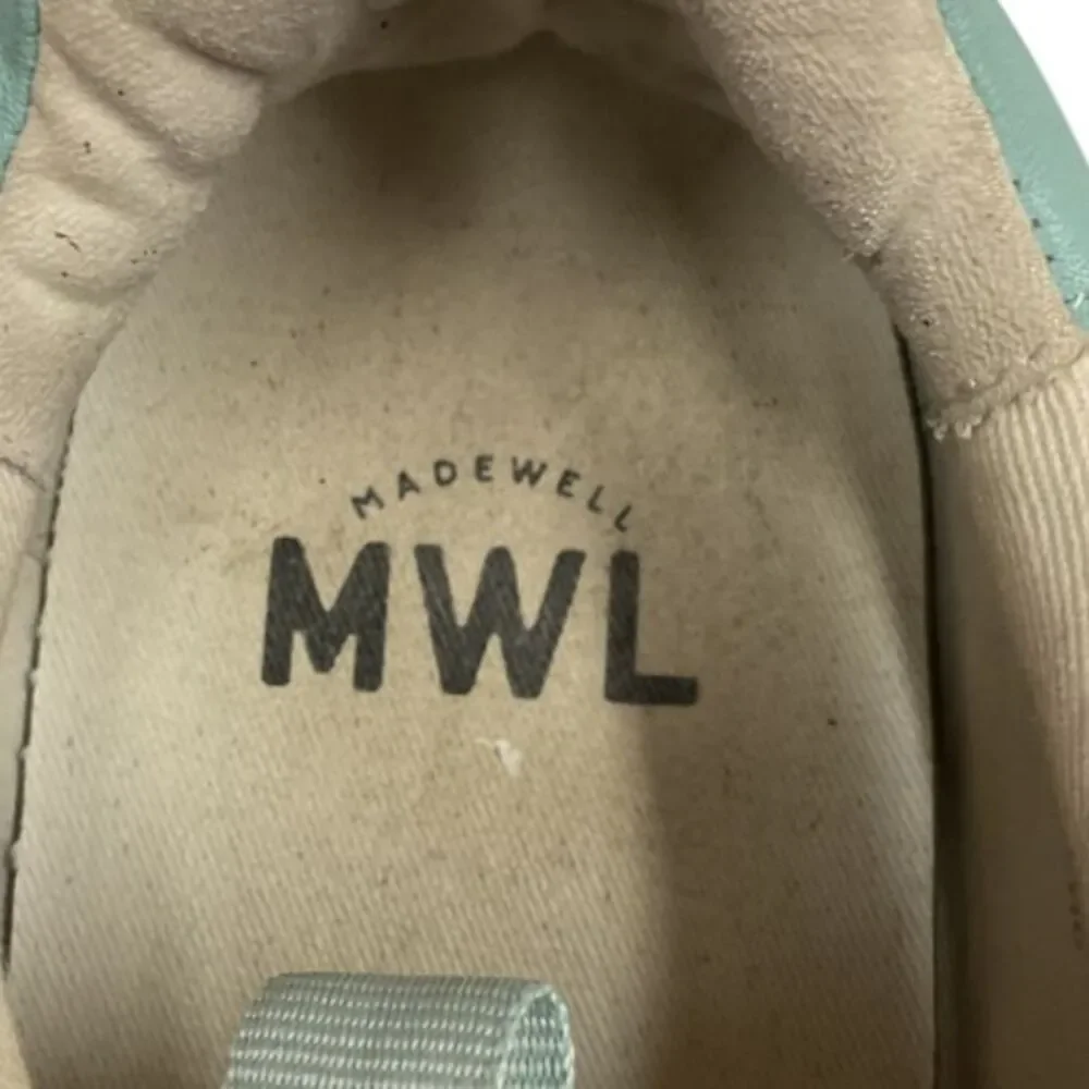 Madewell‎ Kickoff Trainer Sneakers Leopard Calf Hair Nubuck Faraway Sky Size 8.5